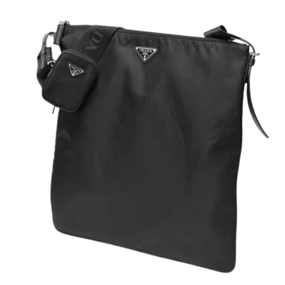 Prada Vintage Pre-owned Pouch Skuldertaske - Vintage - Dame - Sort - ONE SIZE - Uld