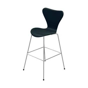 3197 Høj Barstol af Arne Jacobsen Fuldpolstret / Soft læder / Sort - Jacobsen Plus