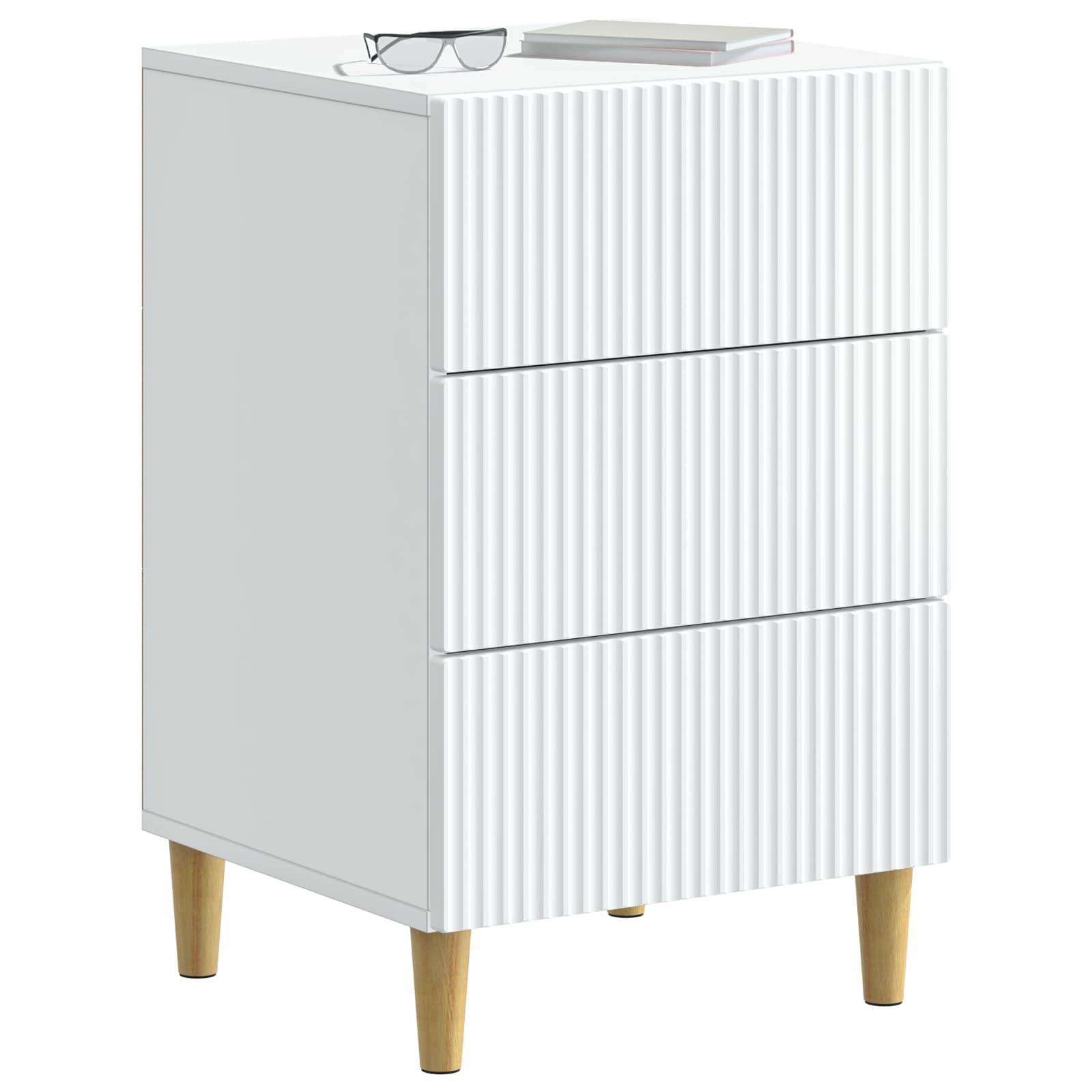 Natskab med skuffe Hvid 43 x 41 x 66,5 cm Konstrueret træ