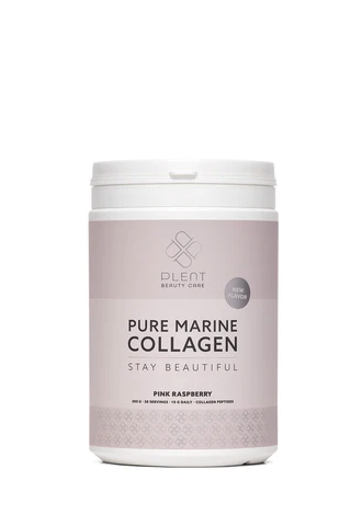 Plent Beauty, Care Pure Marine Collagen, Raspberry - 300g Bedst før 22/9-25