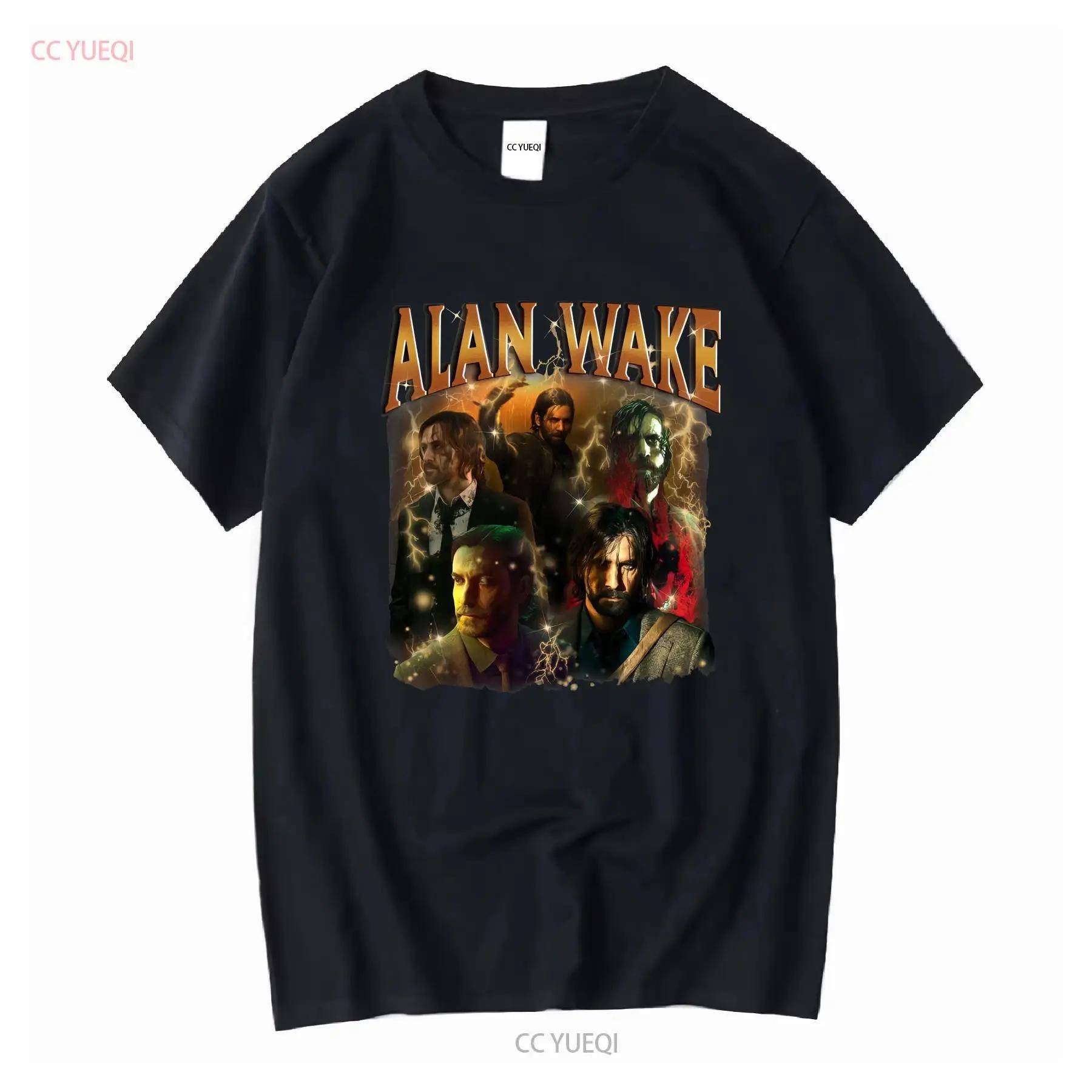 Alan Wake 2 90-tals Skräckspel T-shirt Bootleg Film Y2K Vintage långa eller korta ärmar vintage Tvättad herr Snygg cm