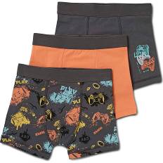 VRS børne 3-pak boxershorts str. 98/104 - grå/orange (På lager i butik)