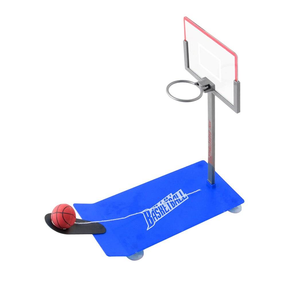 Mini basketstativ leksak hopfällbar korgställning bollspel pedagogisk leksak - Blå