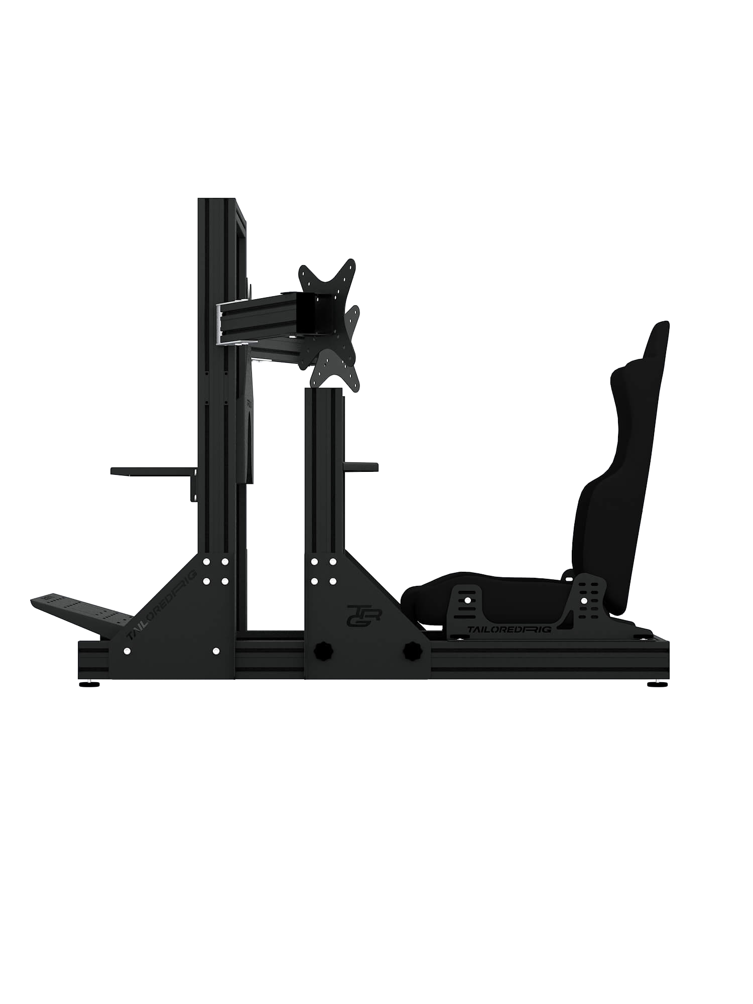 Sim Rig SRR4000 - Tiefschwarz (RAL 9005) / Nein / Front Mount - Simucube