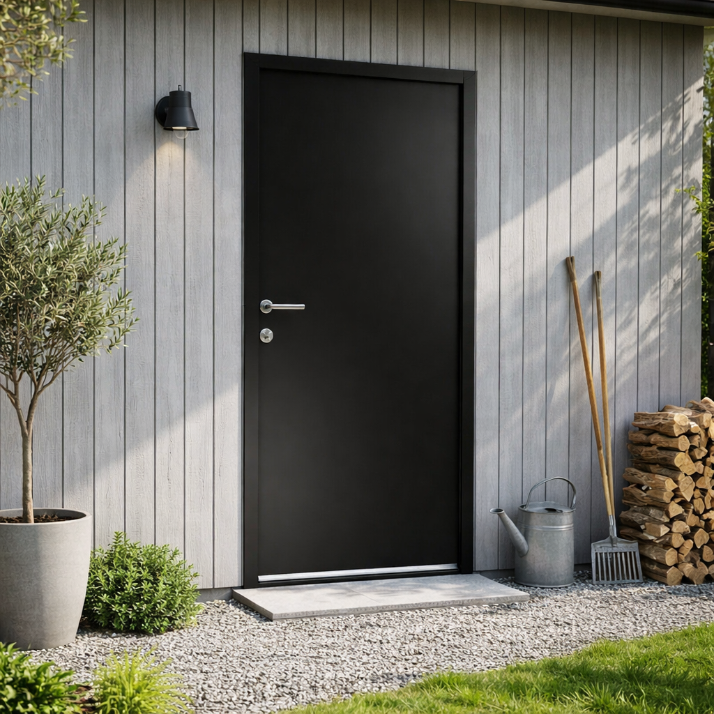 Pladedør fra Swedoor, Clever-line, FS-12, P-1200, Sort 94,8 X 198 Venstre ud