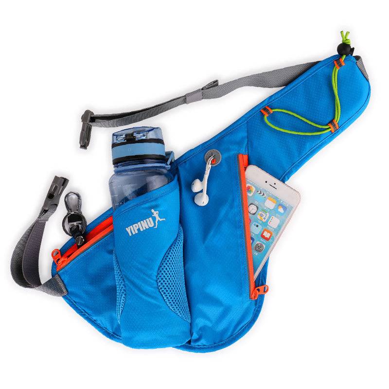 Running Phone Waist Bag Waterproof Water Bottle Bag Belt Bag - Blue