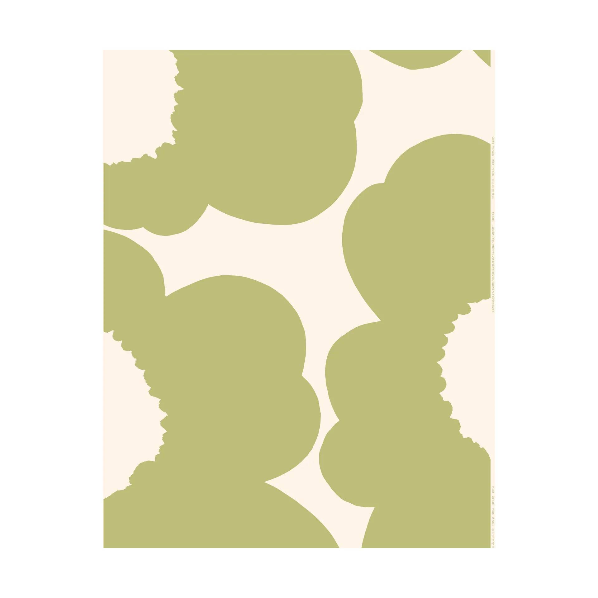 Marimekko Iso Unikko tyg satin Pear, bomull - Grön
