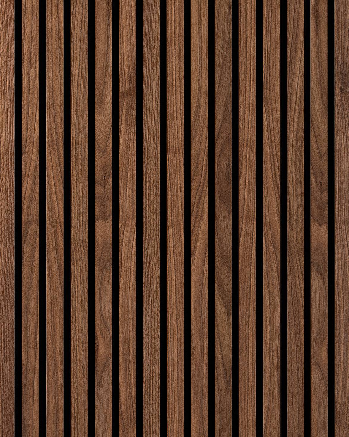 Akustikpanel Valnöt Oljad | Exklusiv akustikpanel Black / 2400x600mm