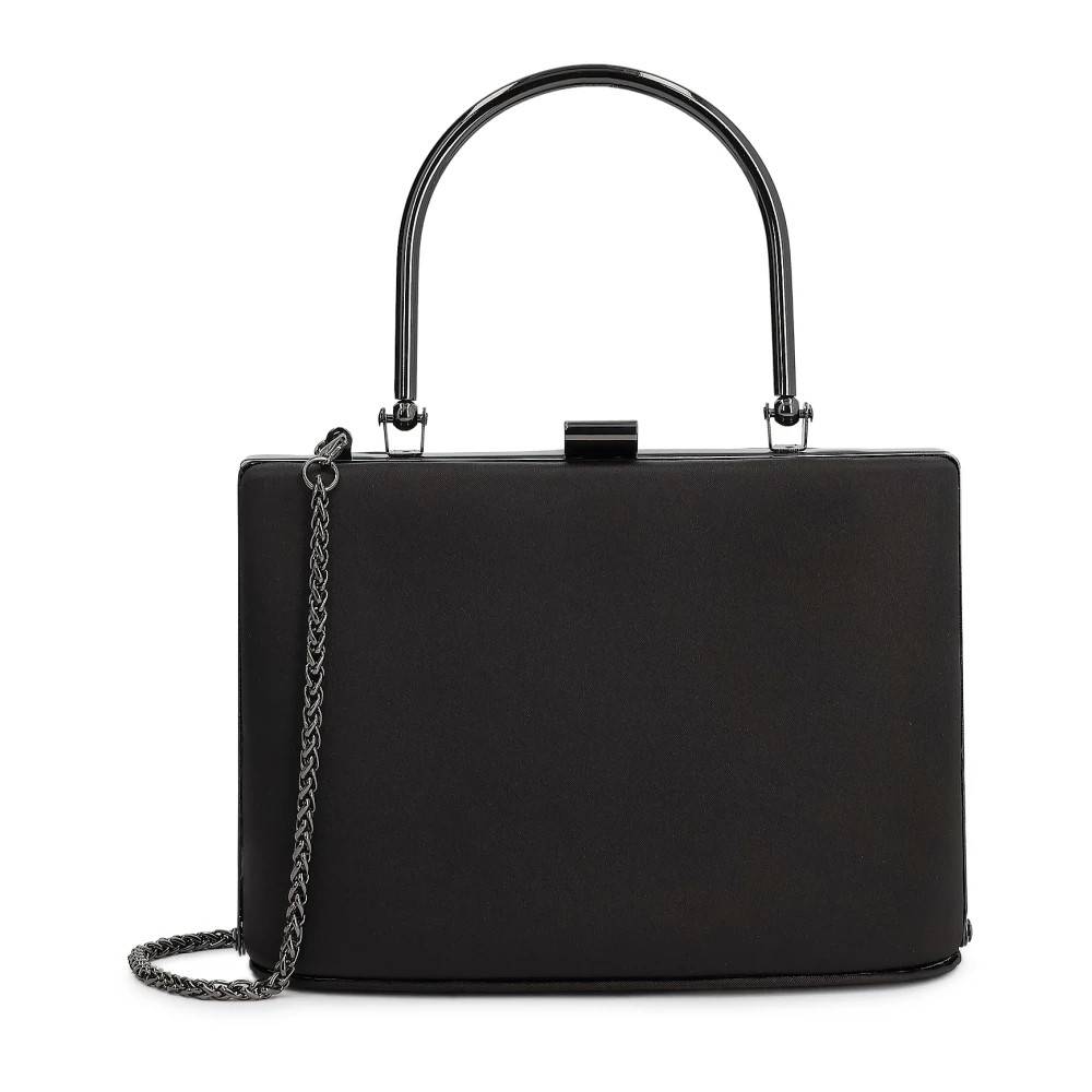 Kazar Stiv Form Clutch med Håndtag - Tasker - Dame - Sort - ONE SIZE - Uld