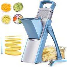 TEMU Upgrade Safe Mandoline Slicer Plus, Size, Adjustable Vegetable Food Chopper Cutter, Detachable Blade, Kitchen Chopping Artifact, Gift