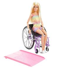 Barbie Blond Fashionista-docka med rullstol