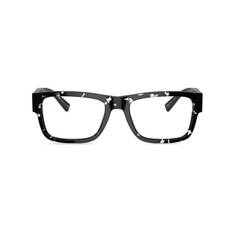 Prada Eyewear - PR 15YV sköldpaddsfärgade glasögon med strass - herr - acetat - 54 - Svart