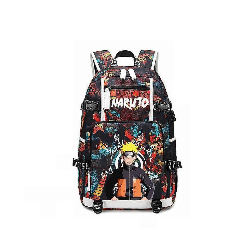 (A-Printing Red-03-04 Naruto Seal) Cartoon anime print schoolbag for boys, large capacity, trendy elementary school students