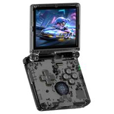 ANBERNIC RG35XXSP Flip Game Console Transparent Black