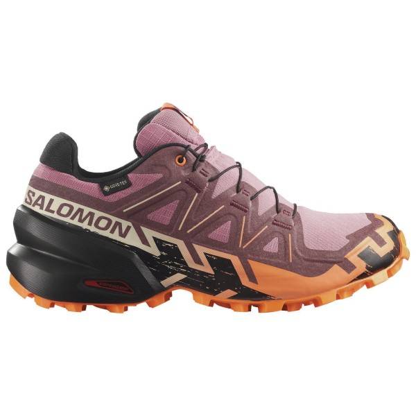 Salomon Women's Speedcross 6 Gore-Tex Trailrunningsko Damer størrelse 40 farve dusky orchid / nectarine