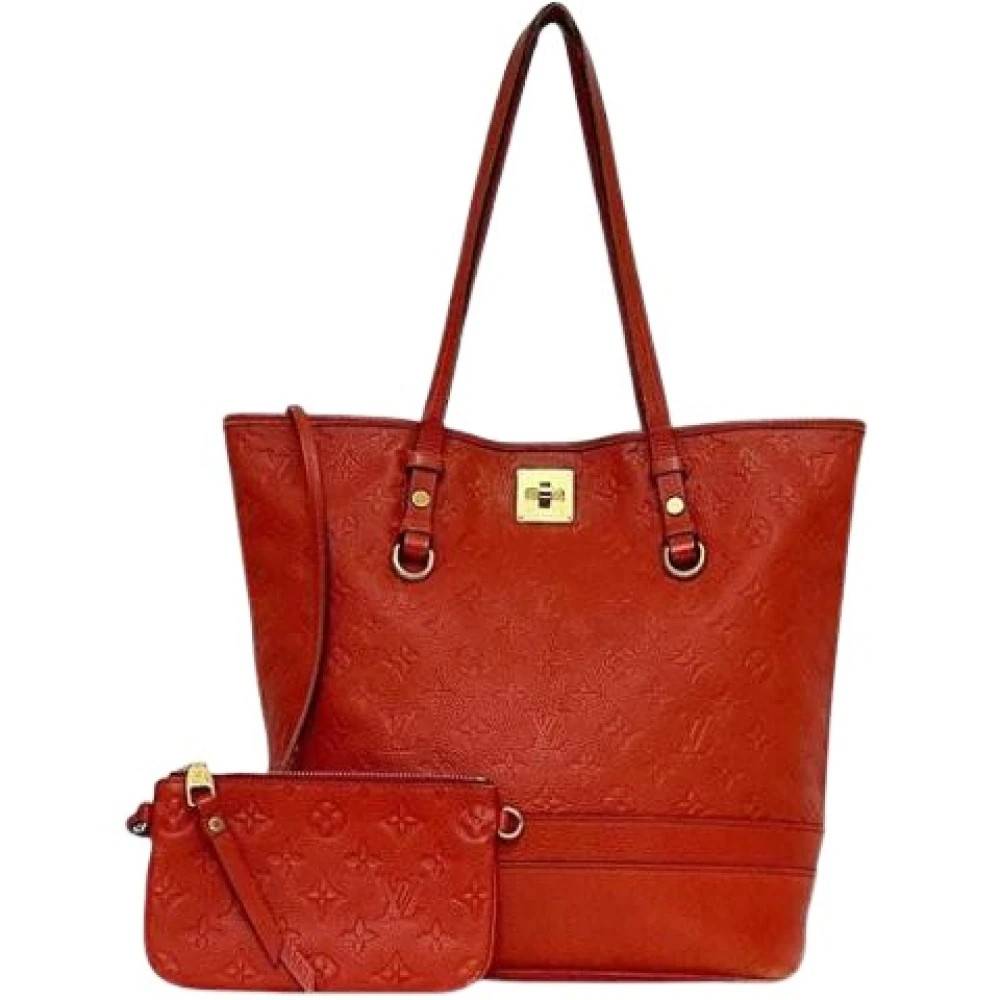Louis Vuitton Vintage Pre-owned Monogram Empreinte Tote Bag - Vintage - Dame - Rød - ONE SIZE - Uld