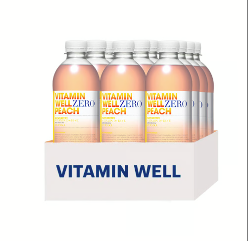 Vitamin Well Peach Zero (12 x 500ml)