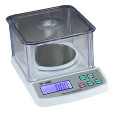 Digital vægt, 300 g / 0,01 g, med vindskærm