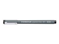(ComputerSalg) Fineliner, STAEDTLER Pigment Liner 308, 0,7 mm, sort, pakke a 10 stk