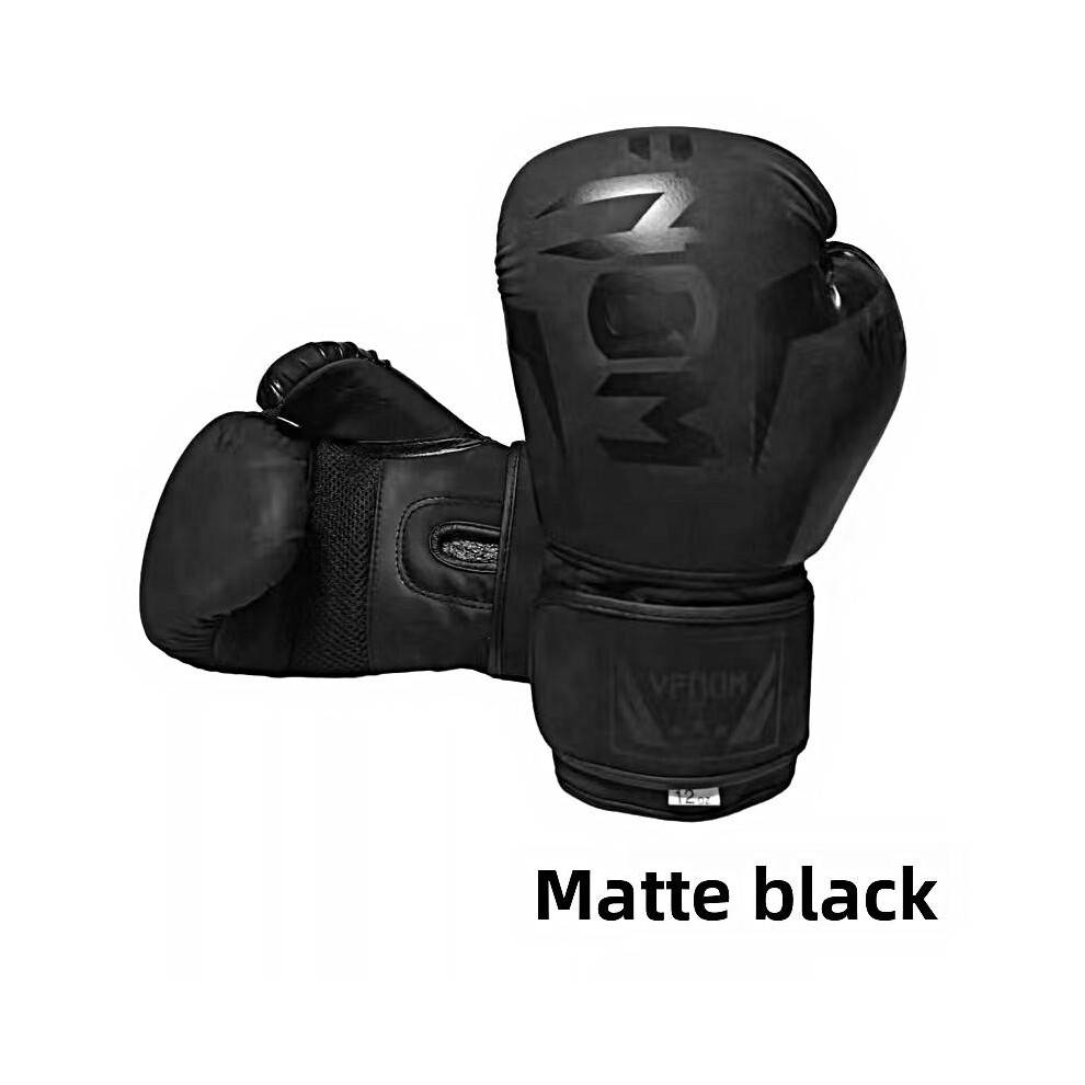 (black gold, 14oz) Professional Boxing Gloves PU Leather Breathable for Taekwondo Muay Thai 6oz 8oz 10oz 12oz 14oz 16oz Multi Size Training Gear