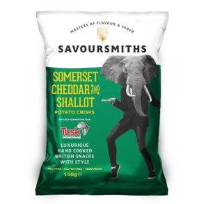 Savoursmiths Somerset Cheddar & Skalotte Løg, 40g