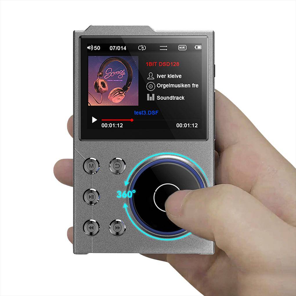 MP3-spelare Förlustfri DSD Högupplöst Bärbar Hi-Fi Digital Ljud Musikspelare Inbyggt 16GB Stöder Upp till 128GB Minneskort