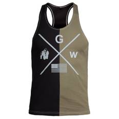 Gorilla Wear Sterling Stringer Tank Top Black & Army Green S