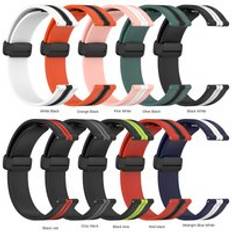 Factory direct sale magnetic suction flat head  20mm 22mm two-color silicone watch bands strap for Huawei GT2 Samsung Galaxy