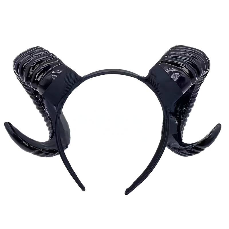 1pc Goat Horn Headband, Demon Costume Headpiece, Role-playing Prop, Play Stage Goat Horn Prop