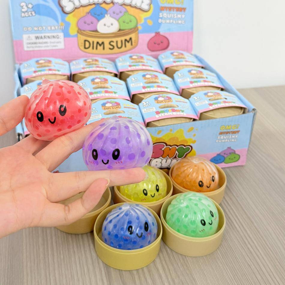 Dumpling Squishy Mysteries Dumplings Stresslindring Fidgetleksaker Hemmakontor Skrivbordsaccessoarer Partygåva Dumpling Squishy