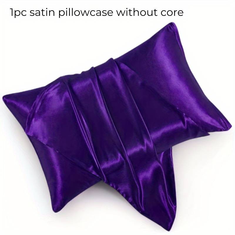 TEMU 1pc Satin Pillowcase - Envelope Closure - Soft And Skin-friendly