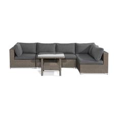 deNoord Marcus Loungegrupp - Natur Bord 1 Armstöd & Loungeset Grå,Beige