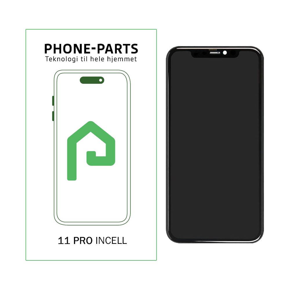 iPhone 11 Pro skærm - inkl. tape - Premium Incell LCD (PP).