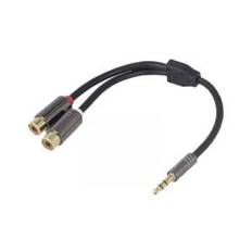 Universal 3.5mm Male - 2 x RCA hona adapterkabel