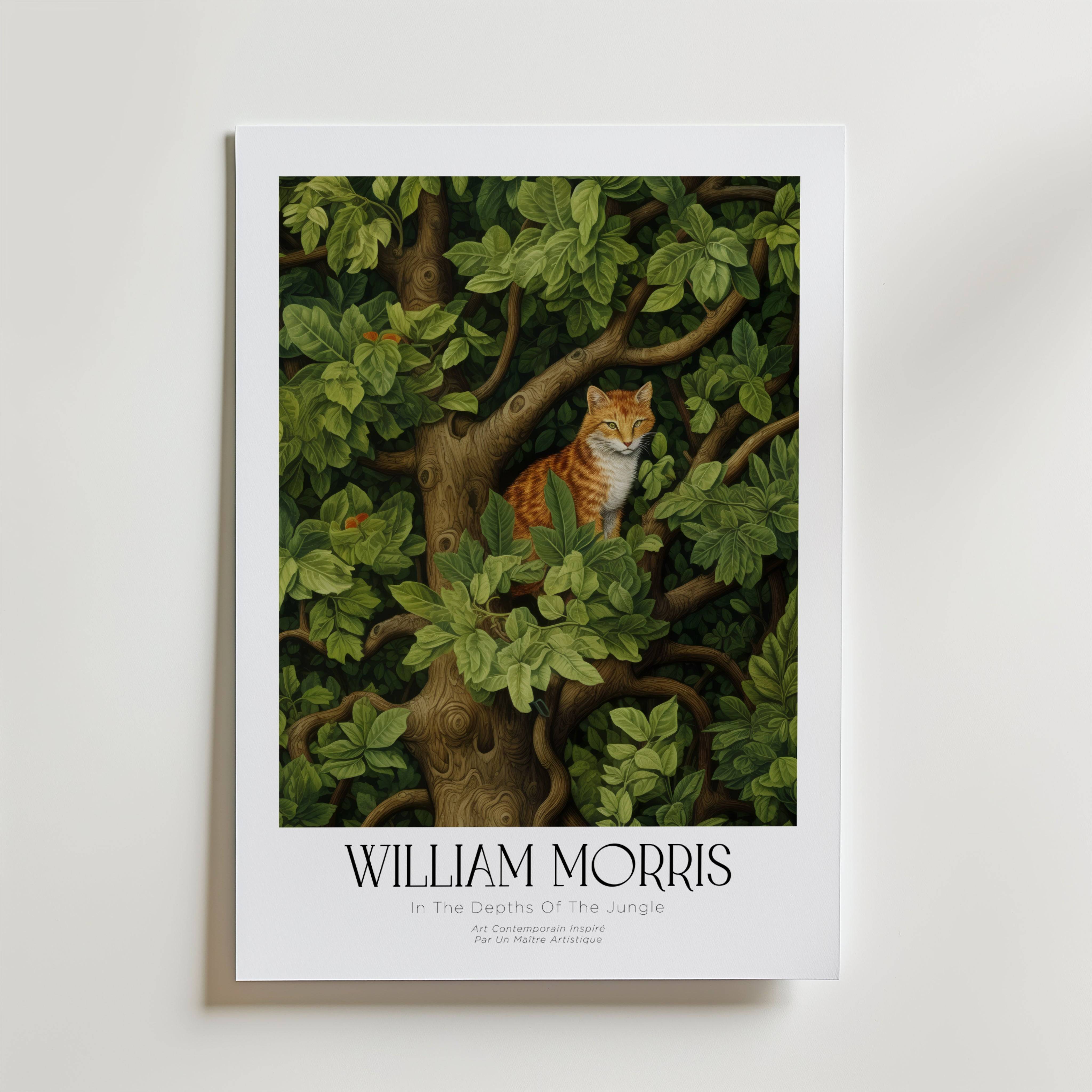 William Morris Hidden Fox Canopy Poster - Fine Art Poster 21x30 cm