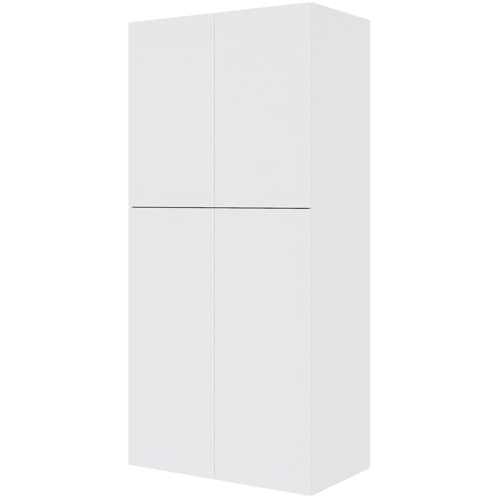 Multi-Living Køkken ekstra højt hyldeskab i Hvid Front H: 214,4 cm D: 60,0 cm med 2 delt låge inklusiv 5 hylder - Bredde: 100 cm.