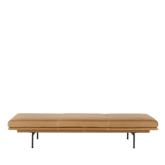 Muuto Outline Daybed - Cognac Refine Læder - Sort Stel - DEMO.