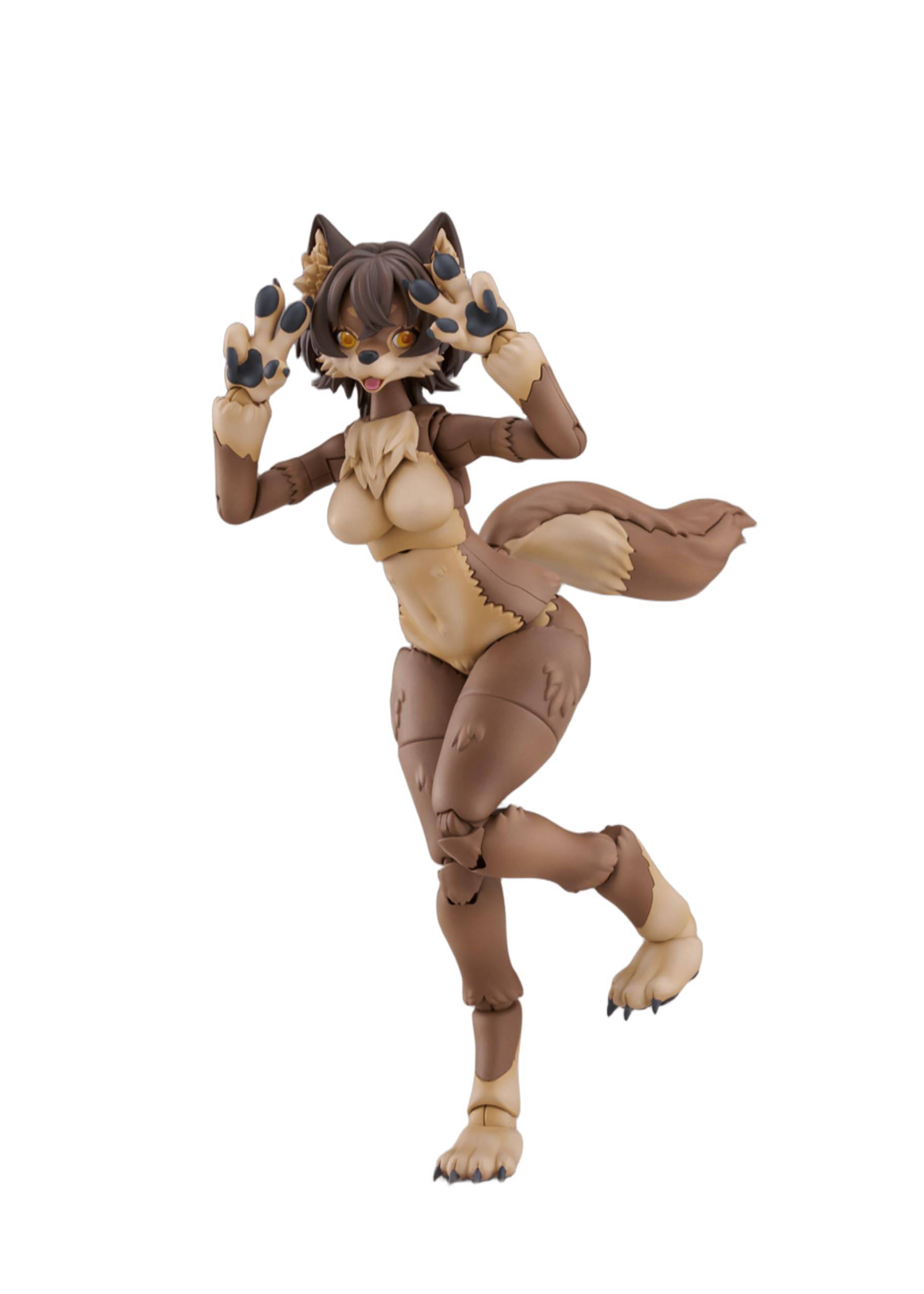 Aoshima Bunka Kyozai Kemonopla Japanese ABS Plastic Model (AOSHIMA) No. KP-02R Wolf, Non-Scale, Approx. 155mm, & PVC, Pre-Colored