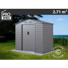 Redskabsskur Redskabsrum Haveskur 2,13x1,27x1,90m ProShed®, Aluminium Grå