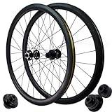 ZECHAO Skivbroms Landsvägscykelhjulsats,Främre 2 Bak 4 Pelin 20/24H Circular Eker 700C * 23C-38C Däck Kolfiber Cykelhjul 7-12 Speed (Color : 38mm-HG, Size : 12 * 100mm/12 * 142mm)