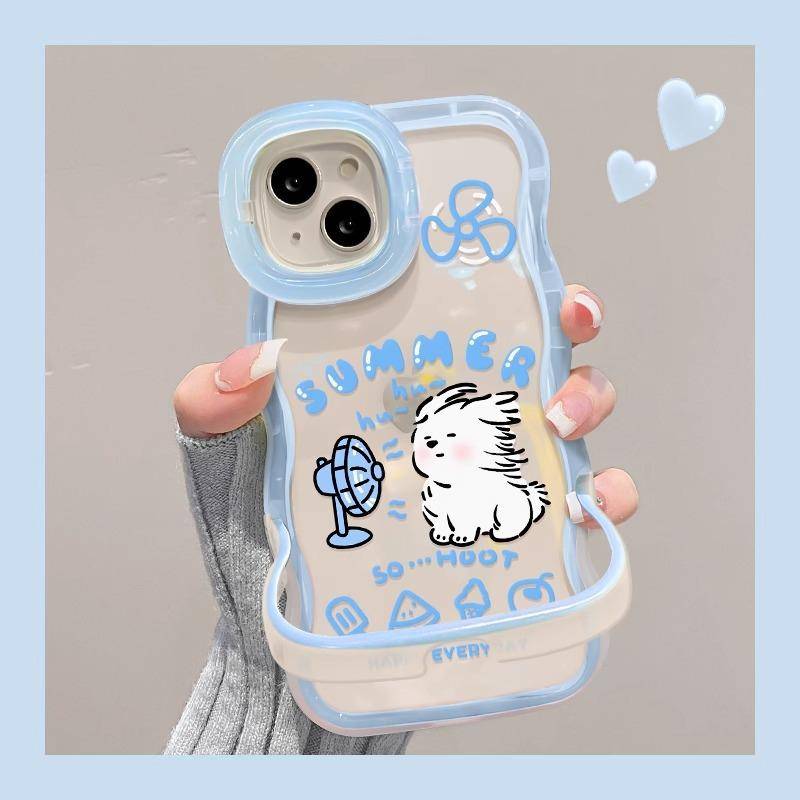 Applicable To Huawei P40 Mobile Phone Case Apple 14pro Summer Hair Dryer Cat and Dog Vivo/Xiaomi/oppo Dual Bracket Redmi K40 Pro