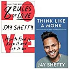 Jay Shetty Collection 2 Books Set (8 Rules of Love [Hardcover], Think Like a Monk)