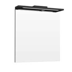 Spegel Temal Classic med LED-ramp 75 x 18 x 87 cm, Mattsvart