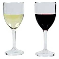 Viva Haushaltswaren 2 okrossbara vinglas av högkvalitativ plast (polyabonat) ca 300 ml/35665