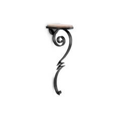 Ophira konsolbord travertine svart - Beige / Svart (L. 30.5 | W. 31 | H. 102 cm)