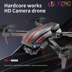 2023 Ny CS-1 fjärrkontroll drönare 6K HD enkel/dubbel kamera Optisk flödespositionering WiFi FPV Helikopter RC Quadcopter Selfie RC Drone single camera 1 battery vit