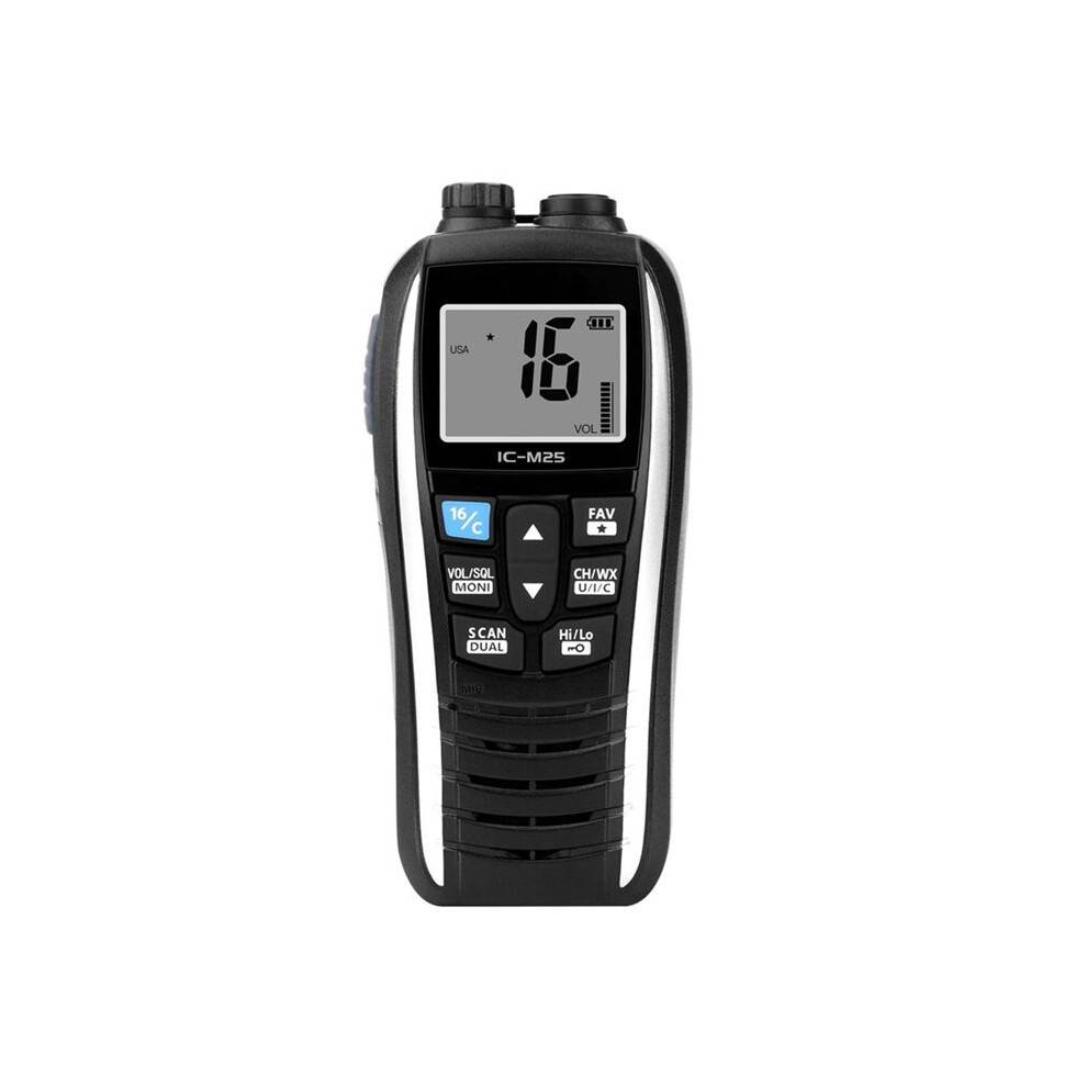 IC-M25 5W Portable Marine Radio Walkie Talkie Float IPX7 Sea Vessel VHF Transceiver Two Way Radio Handheld Intercom (EU)