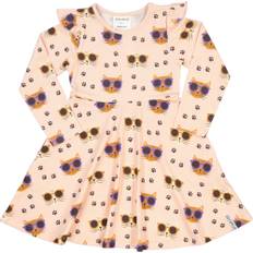 Snurrklänning Bambu Cool Cats Rosa 86/92