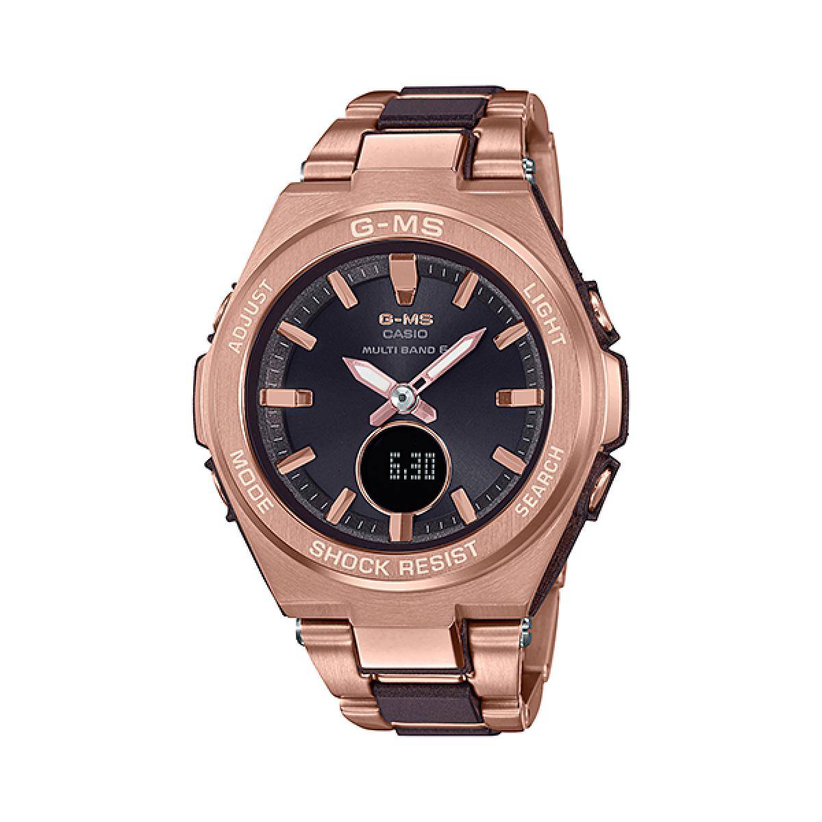 CASIO Baby-G MSG-W200CG-5AJF [G-MS Radio Solar Composit Band Bi-ColorIP Pink Gold X Brown] Round