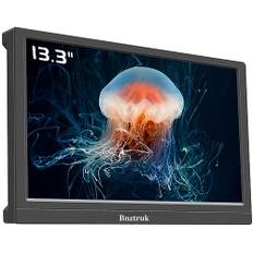 Bnztruk Tragbarer Monitor 13.3 Zoll Portable Monitor HDMI Klein Externer HD 1366X768 Bildschirm mit HDMI VGA für Laptop PS4 Xbox Computer Raspberry Pi,PC 16:9, 60HZ,Plug&Play,Schlank & leicht